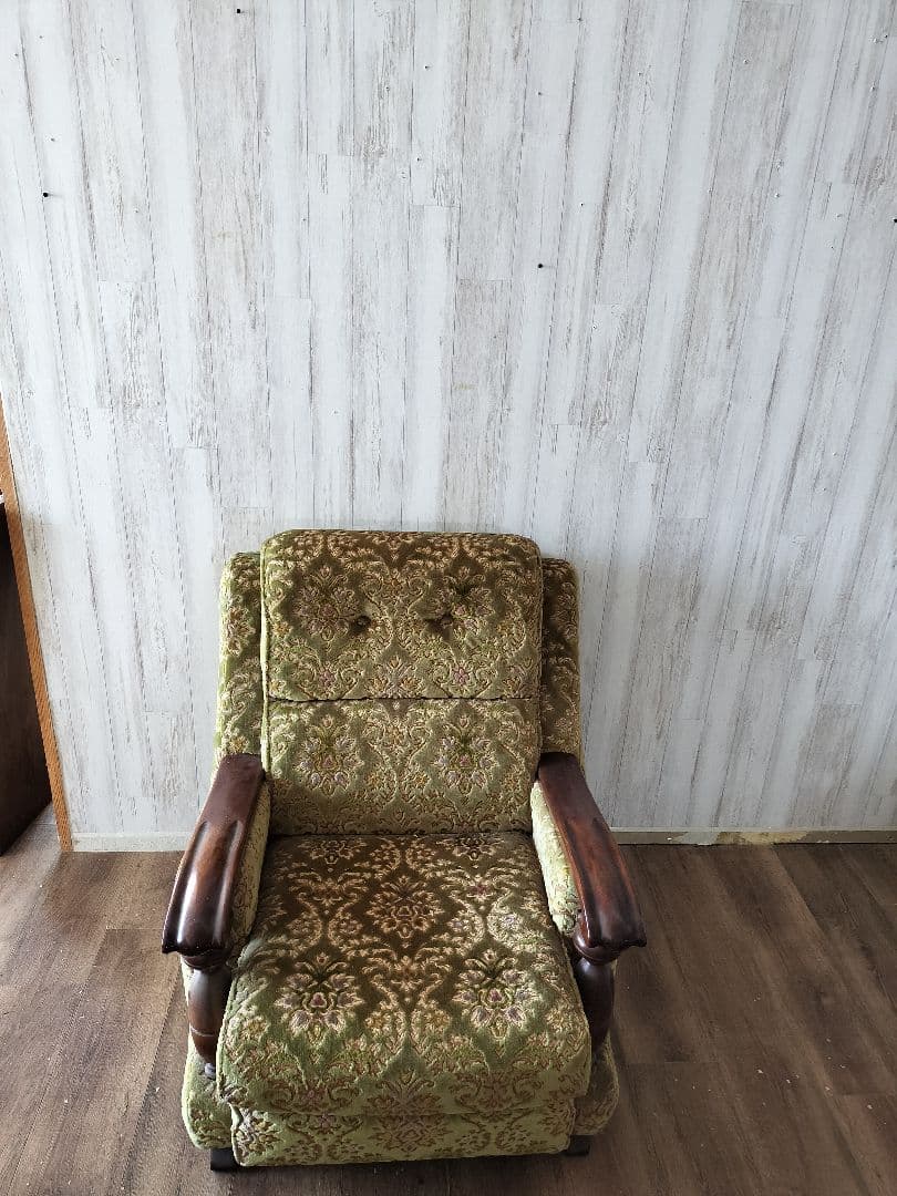 アンティーク　ソファ　金華山　昭和レトロ　1Pソファ　１人掛ソファ