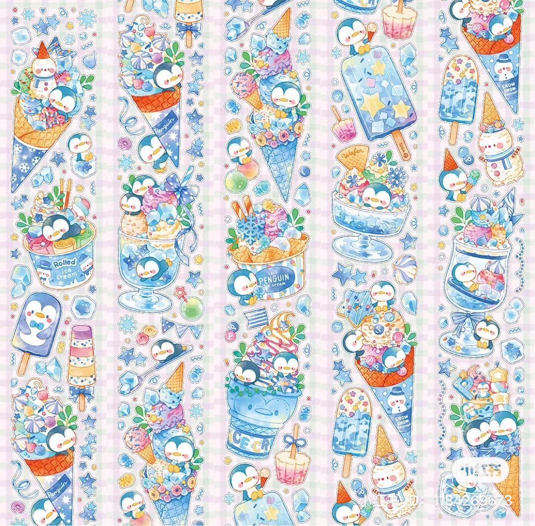 海外マスキングテープ巻売り ペンギンフラペチーノ 人物マスキングテープ