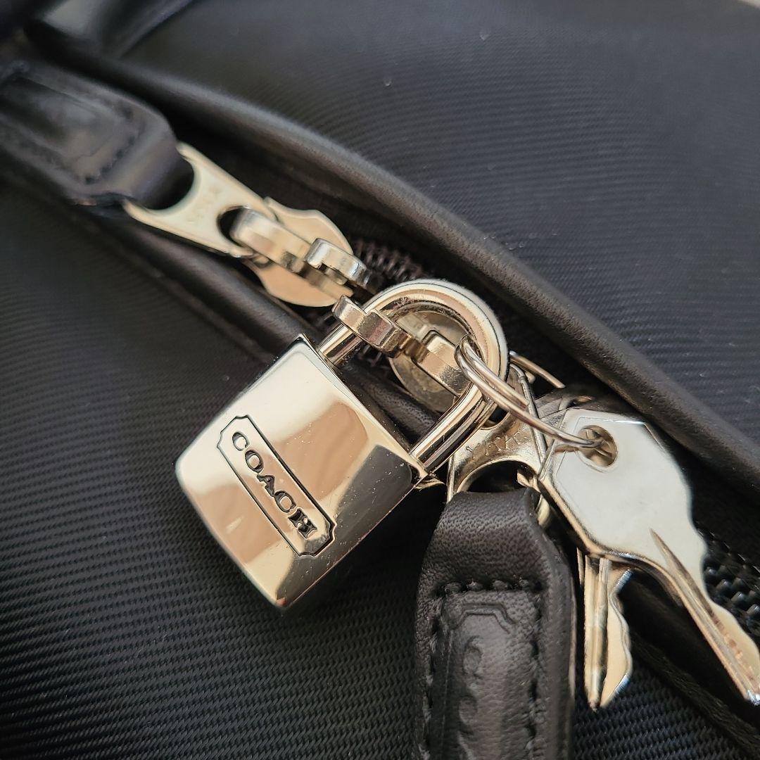 新品　COACH コーチ ボストンバッグ 5497 レザー ナイロン 斜め掛け