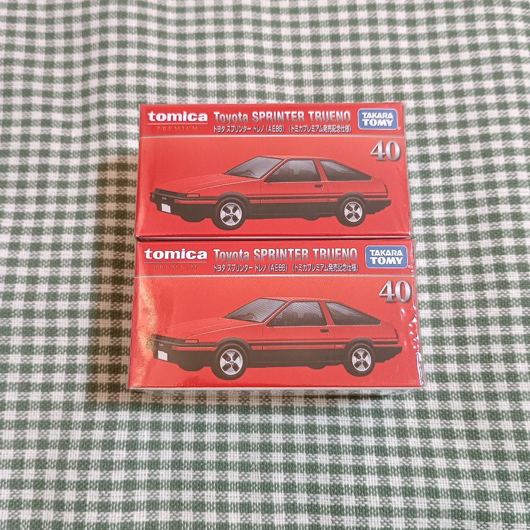 トミカプレミアム スプリンタートレノ 2台 発売記念 限定 赤黒 AE86