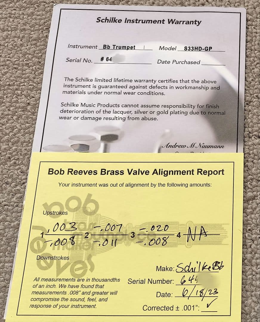 シルキー B♭トランペット S33HD GP