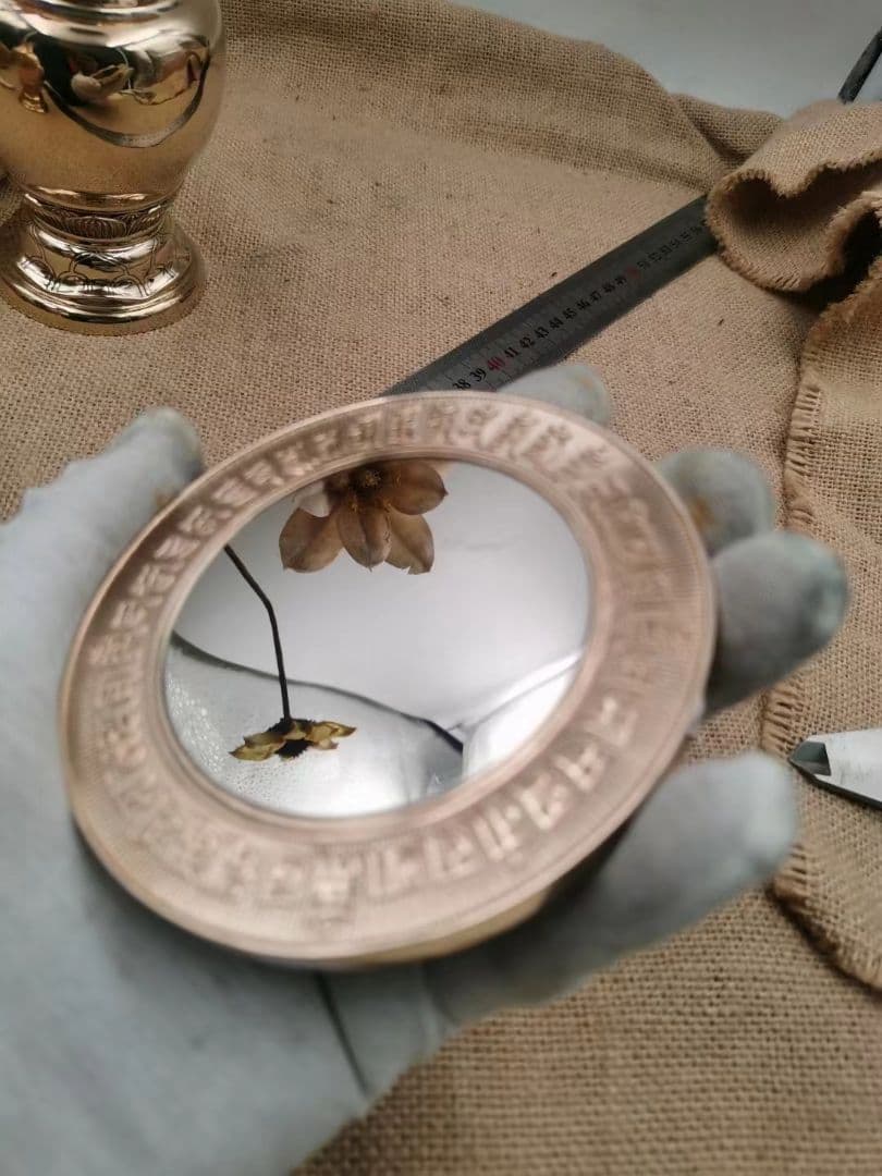 【修縁堂】準提鏡 青銅バフ仕上げ 密教法具 法器法具