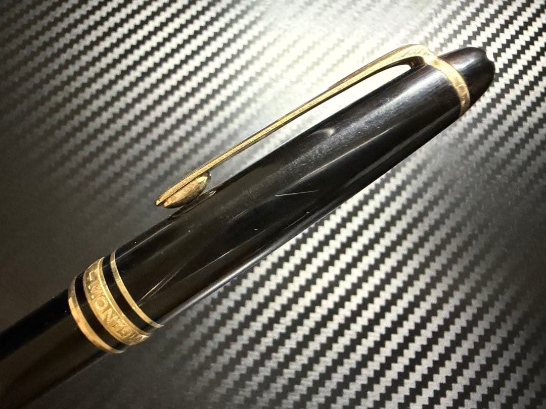 美品 Mont Blanc 144 ブラック 全金 EF 極細字 万年筆
