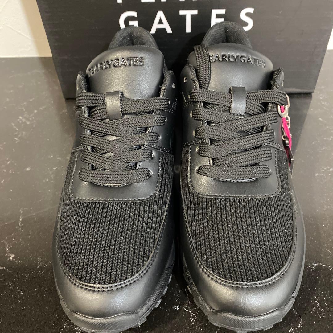 新品未使用 パーリーゲイツ スパイクレスシューズ 24cm 黒