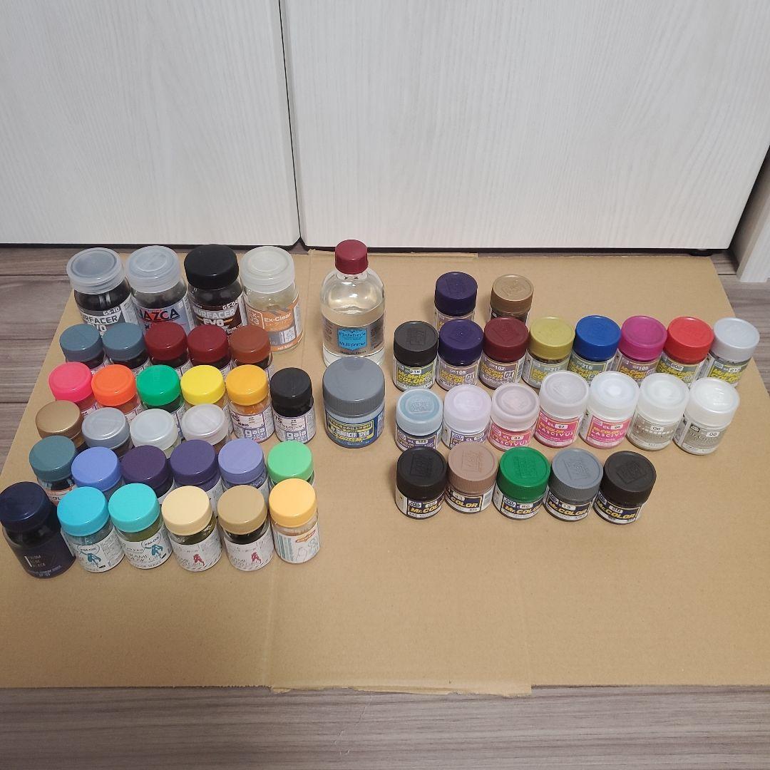 【引退中古品】ガイアノーツ クレオス 塗料セット 合計55本 ガンプラ プラモ