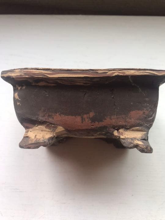 盆栽鉢　時代陶一手捻り鉢古鉢盆栽鉢小品盆栽山野草多肉植物植木鉢ガーデニング手作り