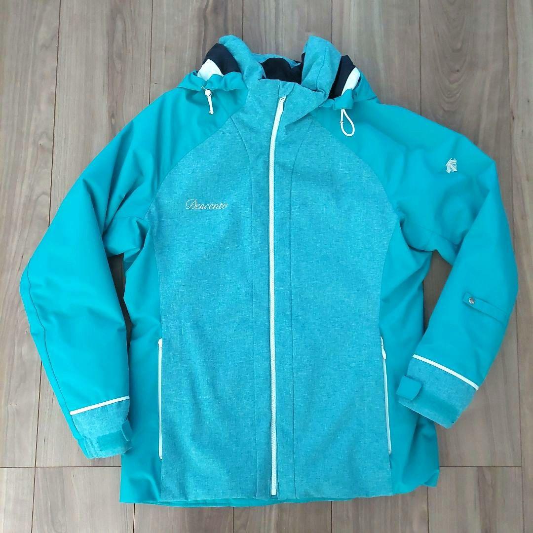 DESCENTE スキーウェア 女性用 グリーン 上下セット M