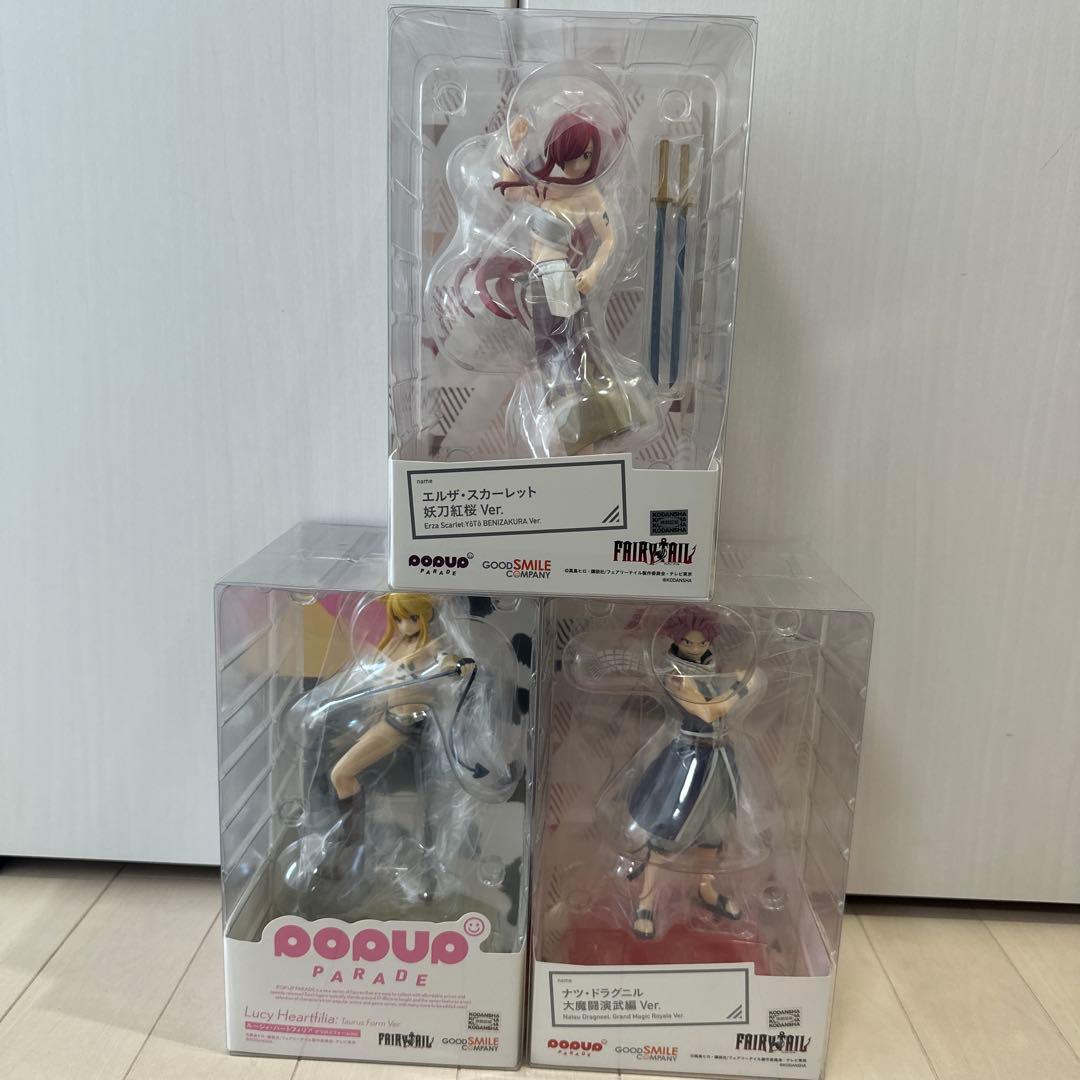 フェアリーテイル POP UP PARADEナツ ルーシィ　 エルザ フィギュア