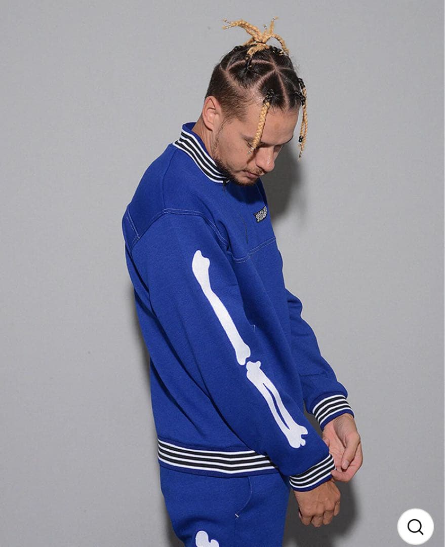 骨プリント ハーフジップセーター　ラッセルノ　スカル　サイズ5 新品タグ付き