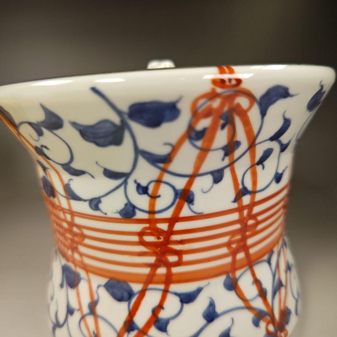 イ339 水指『御室窯　染付　鼓　水指　共箱』茶道具