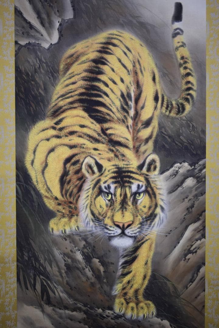 不詳/作者不詳/猛虎図/布袋屋掛軸HI-130