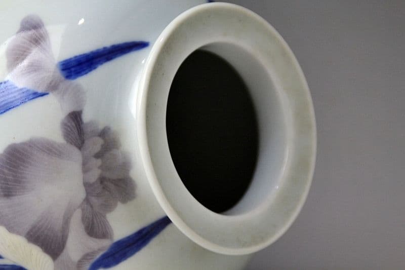 ★ppap♪★さま 皇室技芸員 宮川香山 造 釉下彩花瓶 眞葛香山 *真贋保証