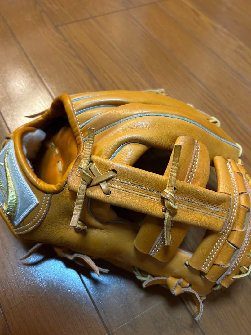 スラッガー　内野手用　オレンジ レザー 軟式グローブ