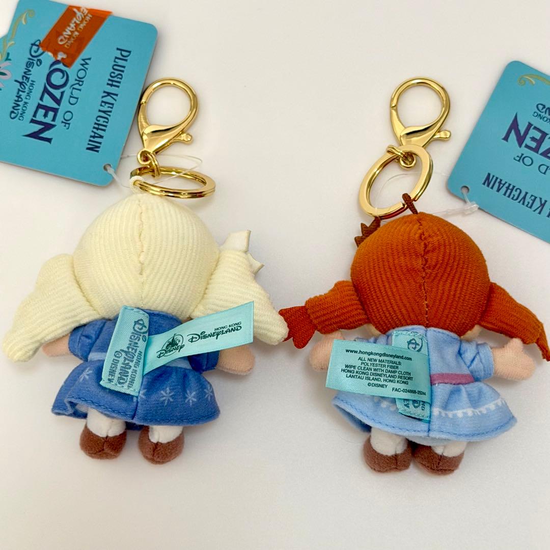 アナ　エルサ　ぬいぐるみキーチェーン　ぬいぐるみケース　香港　家族の思い出