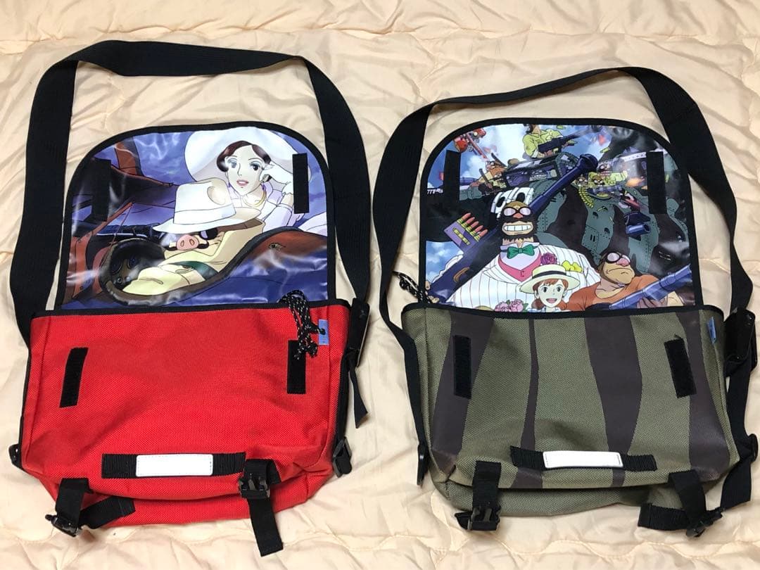希少　美品　ジブリ　メッセンジャーバッグ　紅の豚　マンマユート　セット