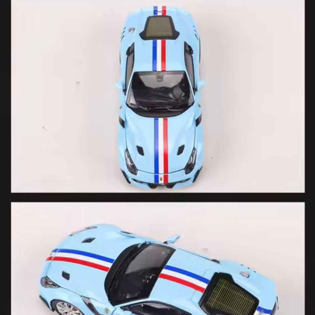 【限定499台】フェラーリF12 TDF ミニカー1/64スケール　ライトブルー