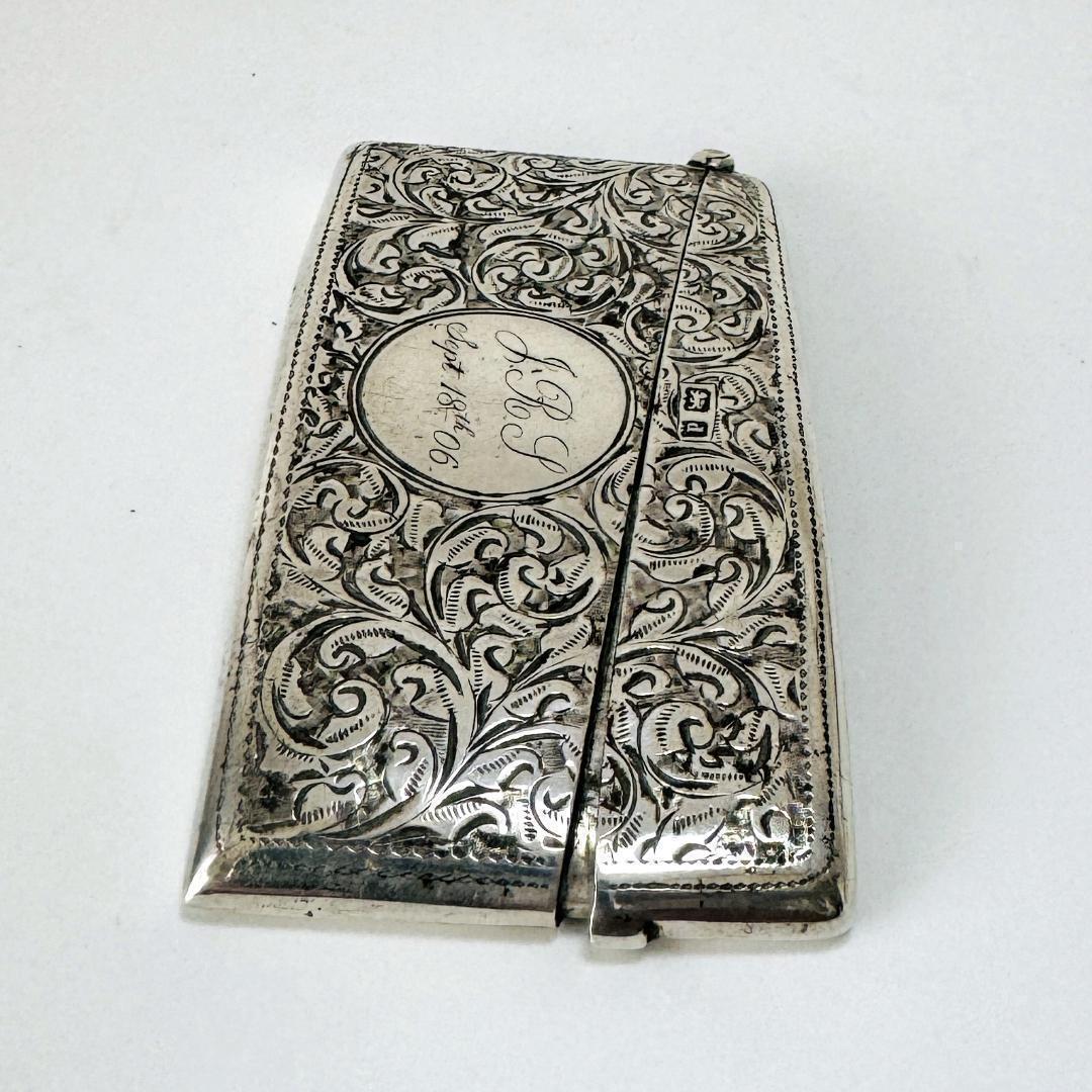 ★1904年 英国 ★アンティーク 純銀製 カードケース イギリス 925