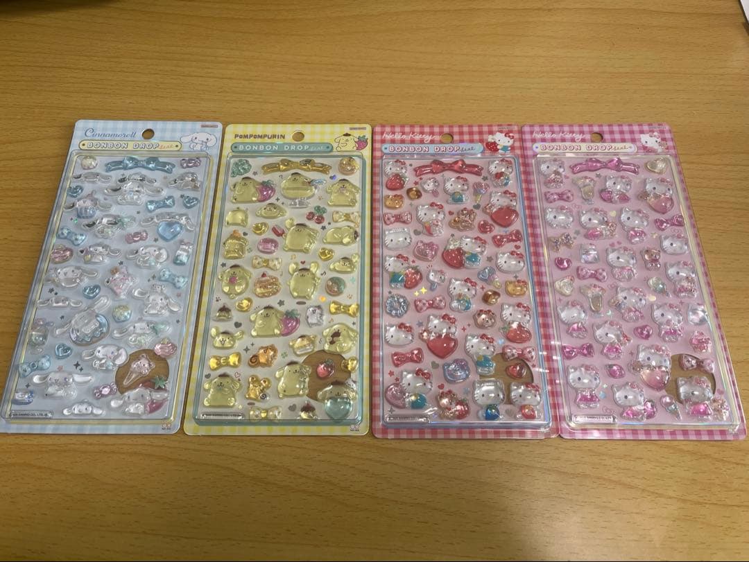 さ*り様 【正規品】第二弾サンリオボンボンドロップシール8枚セット