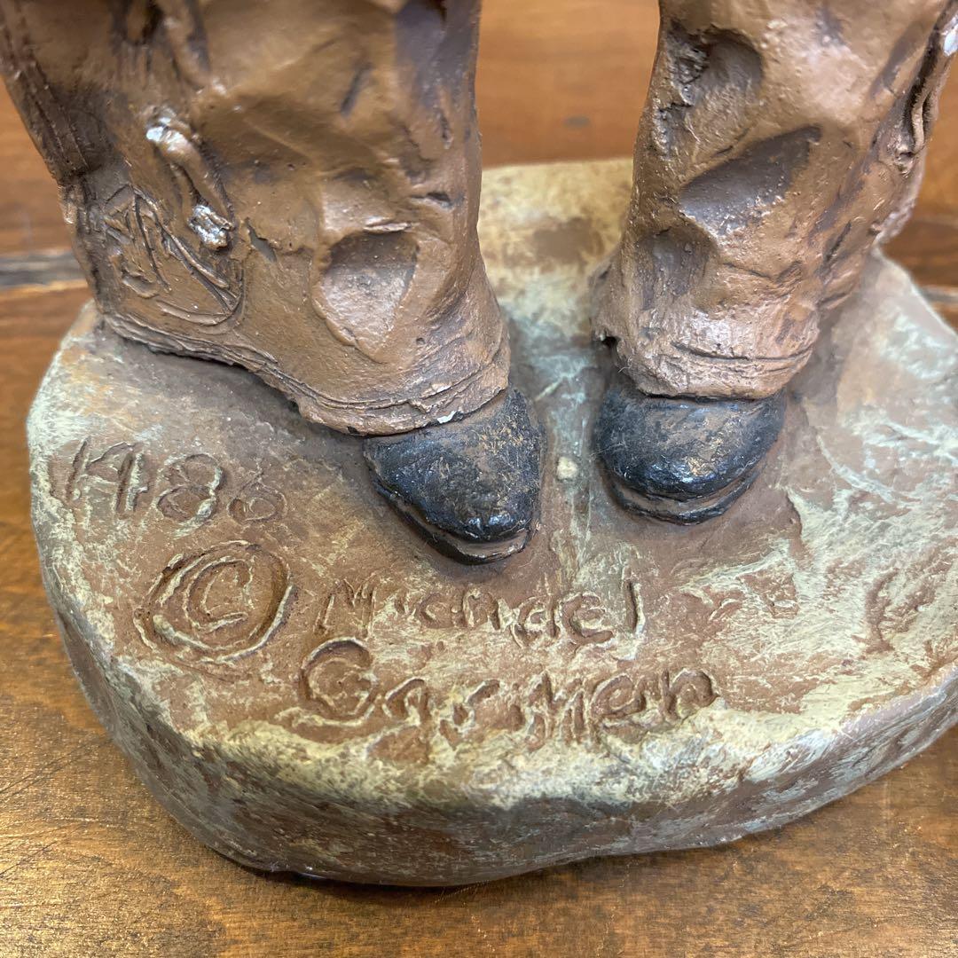 Michael Garman 西部劇の彫刻 アメリカンインテリア カウボーイ