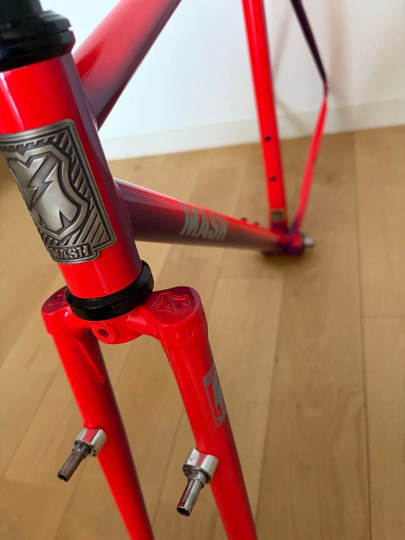 MASH STEEL ネオンフェード XSサイズ フレームセット ヘッド BB付