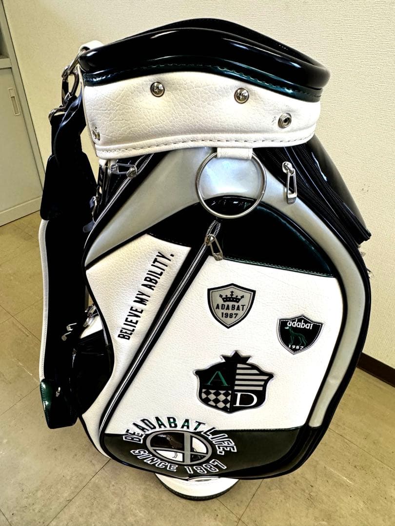 addabar ゴルフキャディバッグ ホワイト・グリーン