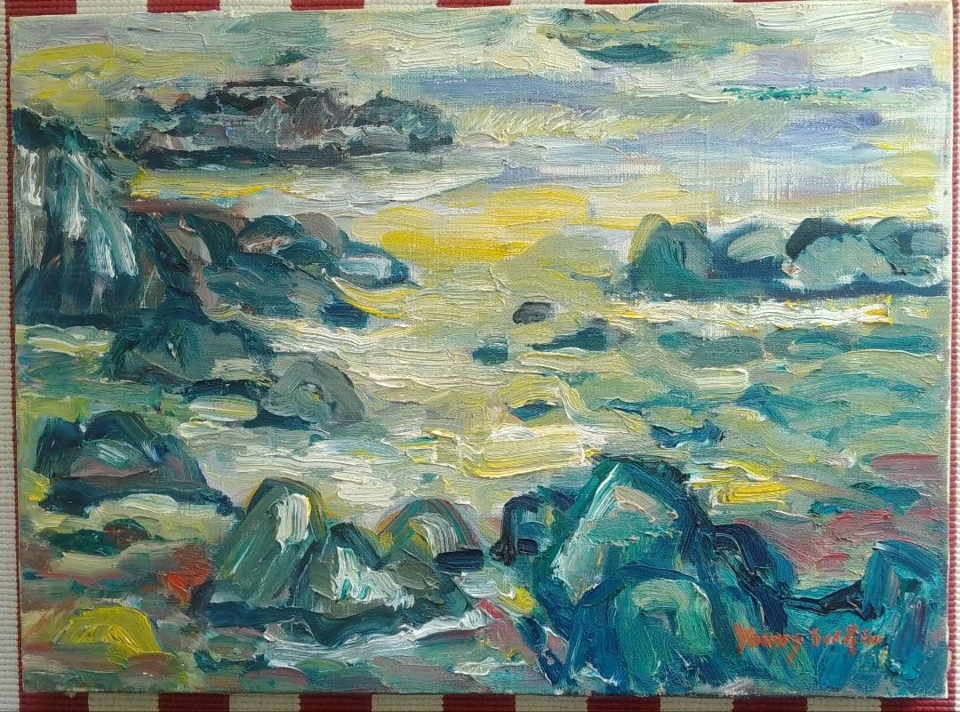 韓国著名画家の肉筆油彩画