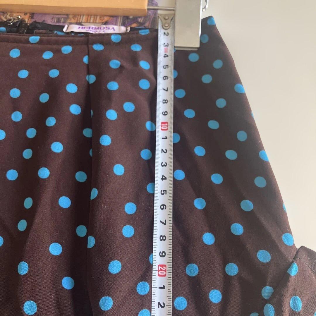 IBERIA.S.A フラメンコ HERMOSA⭐️フリル付き茶色水玉　花柄フレア