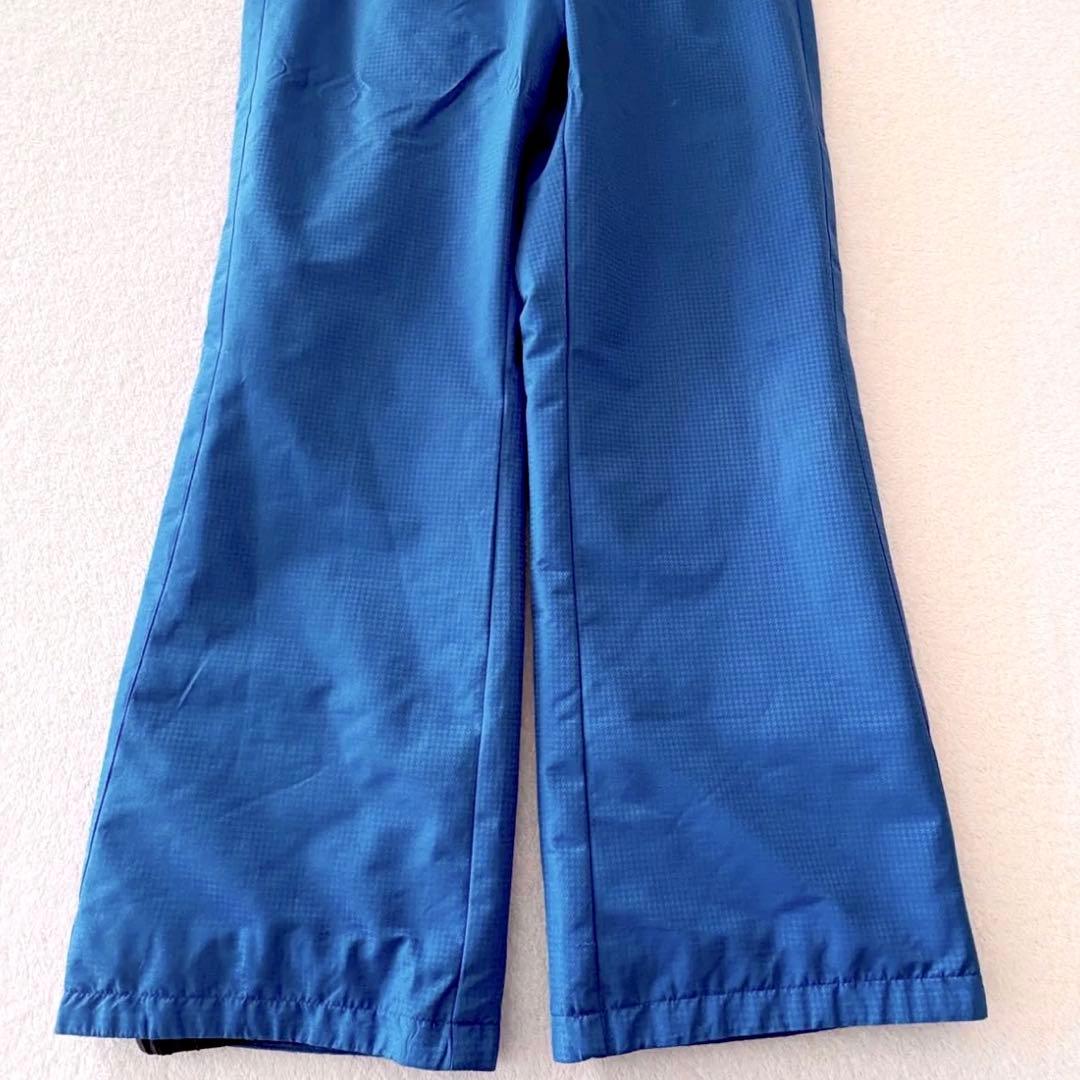 ジュニア　140 150 スキー　スノボ　上下　ドット　ブルー　サイズ調整