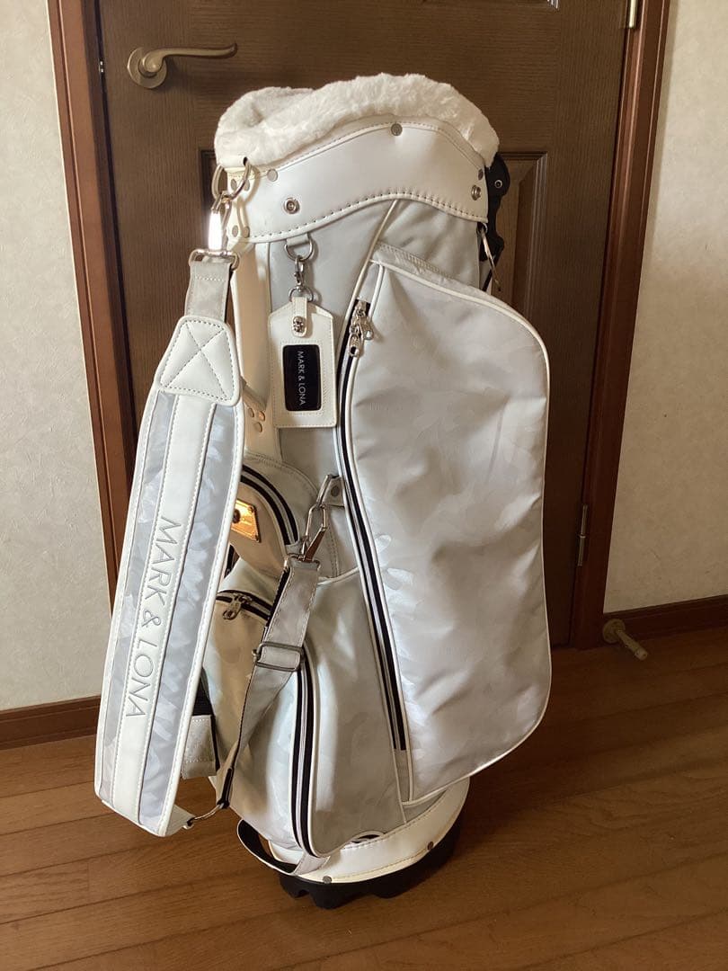 MARK&LONA カモフラホワイトゴルフバッグ