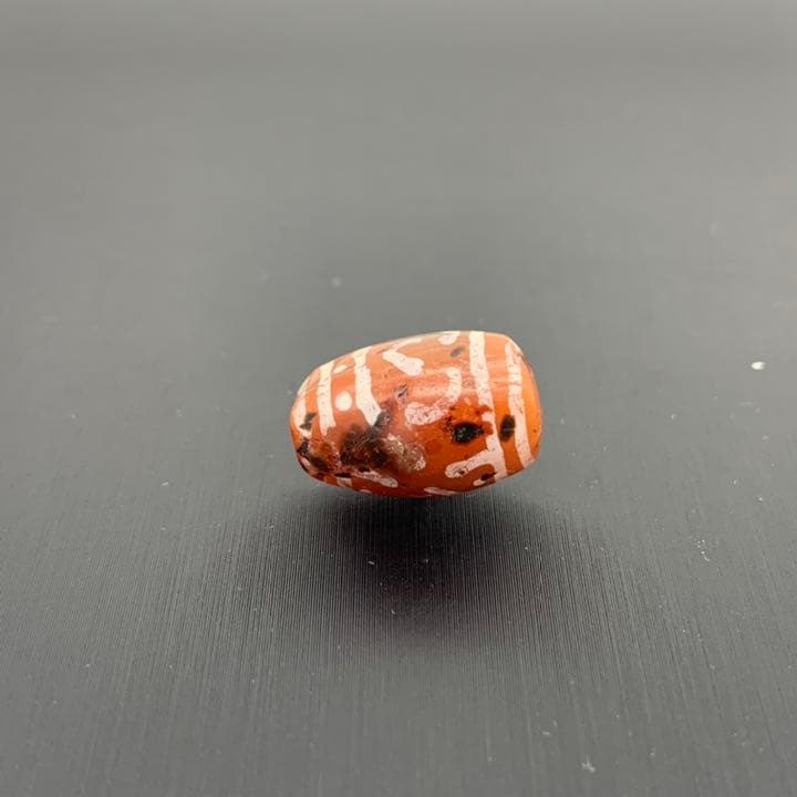 【アンティーク ビーズ】エッジドカーネリアン ビーズ 16.4mm