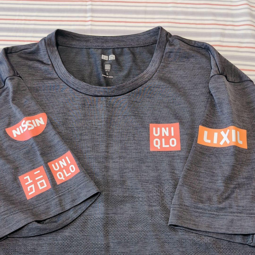 ユニクロ 錦織圭 2015全仏ゲームポロ プラクティスシャツ L