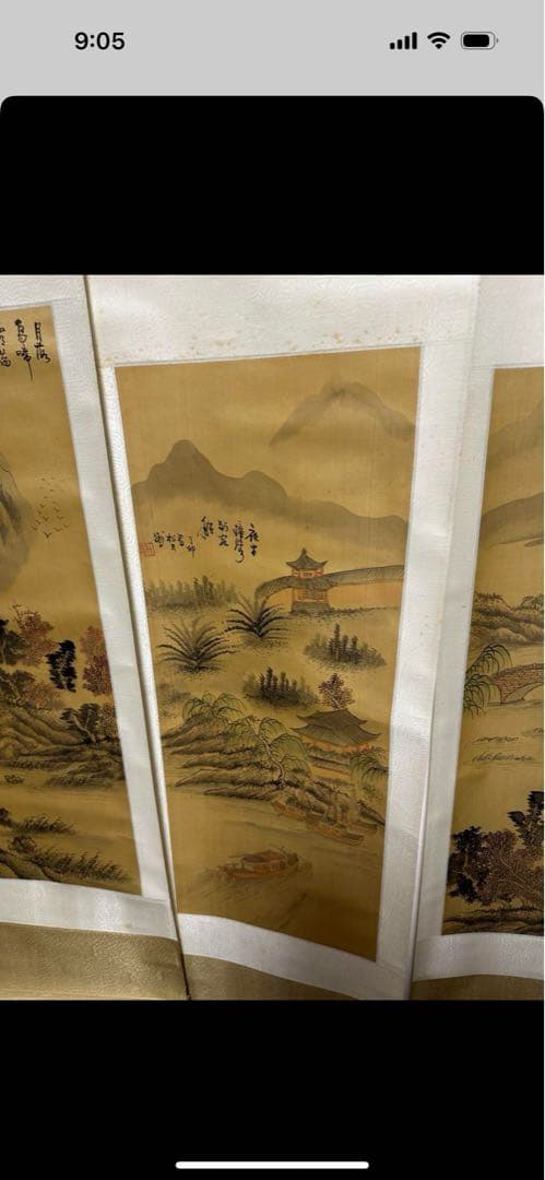 掛け軸　4幅　中国掛け軸　骨董品　古美術品　アンティーク　茶掛け