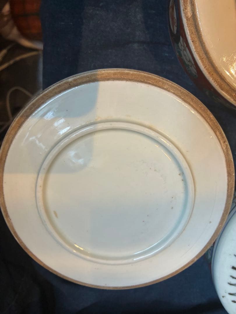 古伊万里　色絵　陶重　重箱　お節料理　江戸時代　傷直しあり　欠け無し