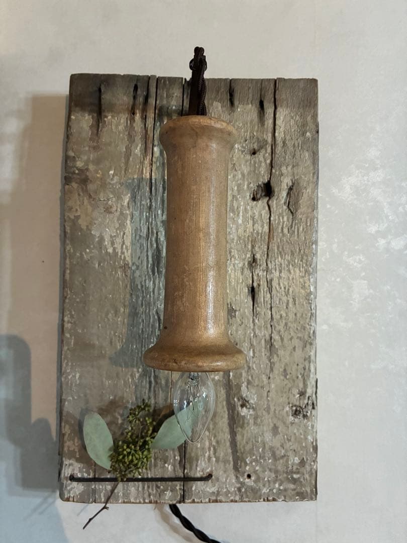 古道具 壁掛けライト 古材 照明 シャビー 古雑貨