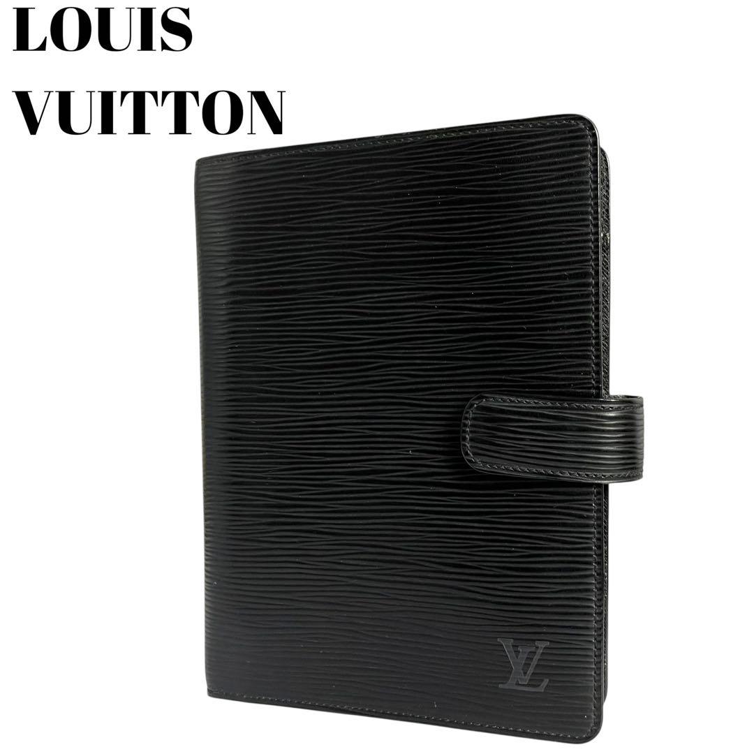 外観美品 ルイヴィトン エピ レザーリング式ファイル 黒 手帳 鑑定済 13