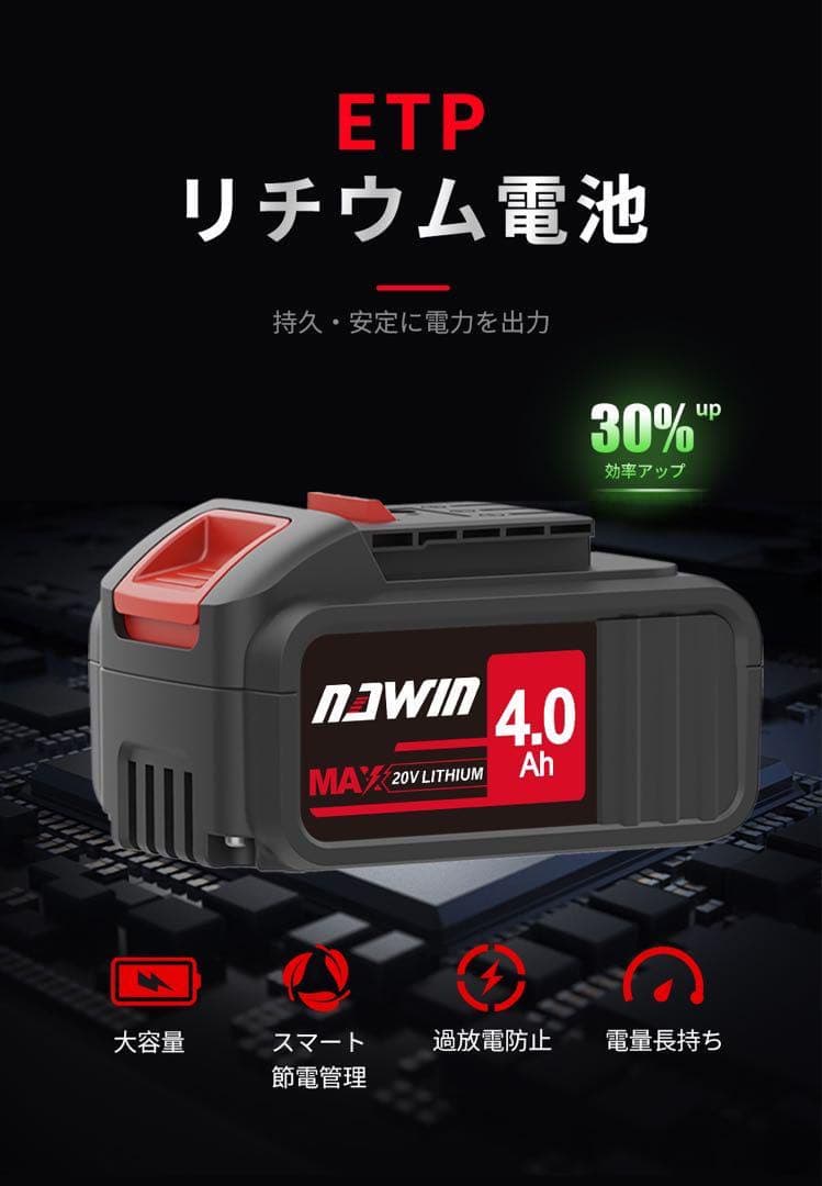 充電式 ディスクグラインダー 4 0ahリチウム電池2個
