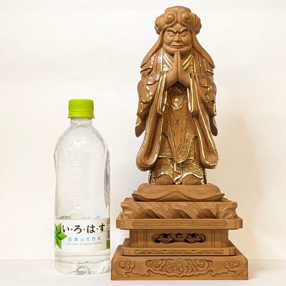 【セール・新品】 中山鬼子母神　金泥　紅檀　総高さ約32.5㎝　鬼子母神