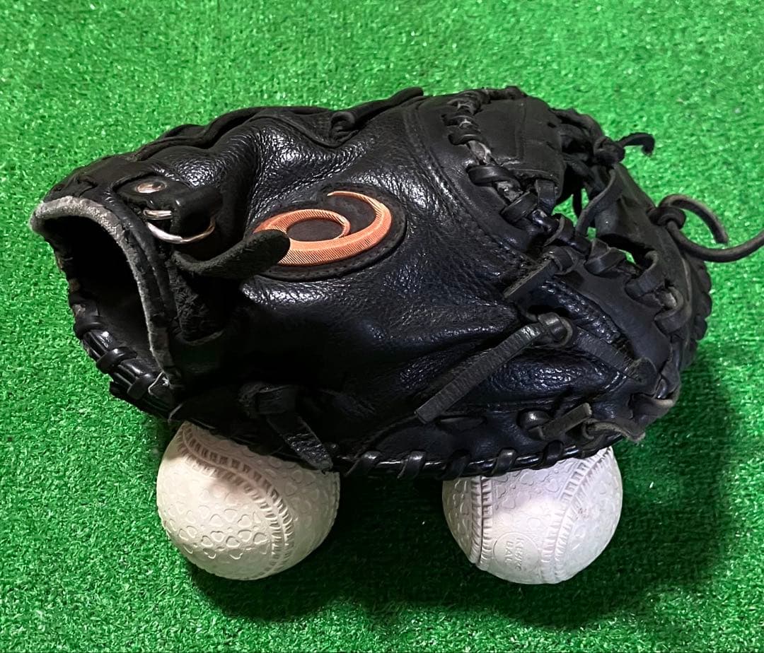 少年 軟式野球 キャッチャーミット アシックス ジュニアサイズ ブラック Jr
