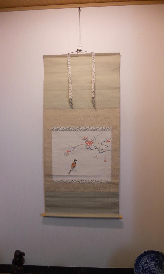 掛け軸 森守明 春暖 紙本 希少 軸装 茶道具 掛軸 です。