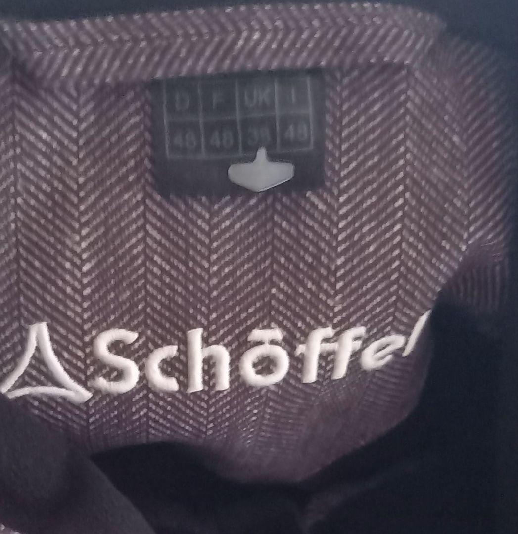 フードなし　schoffel スキージャケット　中綿　ツイード転写　ヘリンボーン