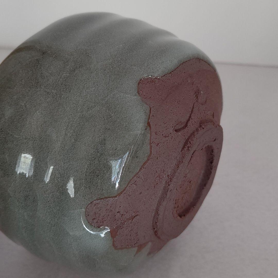 【共箱付】 美濃青瓷茶碗 作家「林隆一郎」