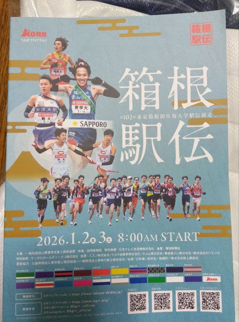 ★2026年非売品7点★　第102回箱根駅伝　ベンチコート（L）非売品7点セット