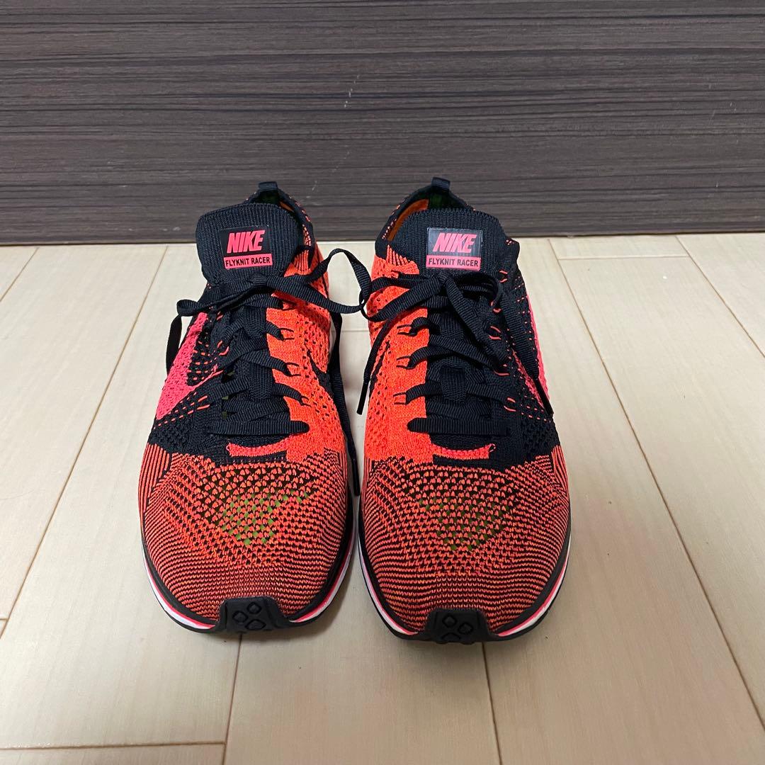 【新品✨超希少✨】 NIKE フライニットレーサー　赤×黒×オレンジ　ランニング