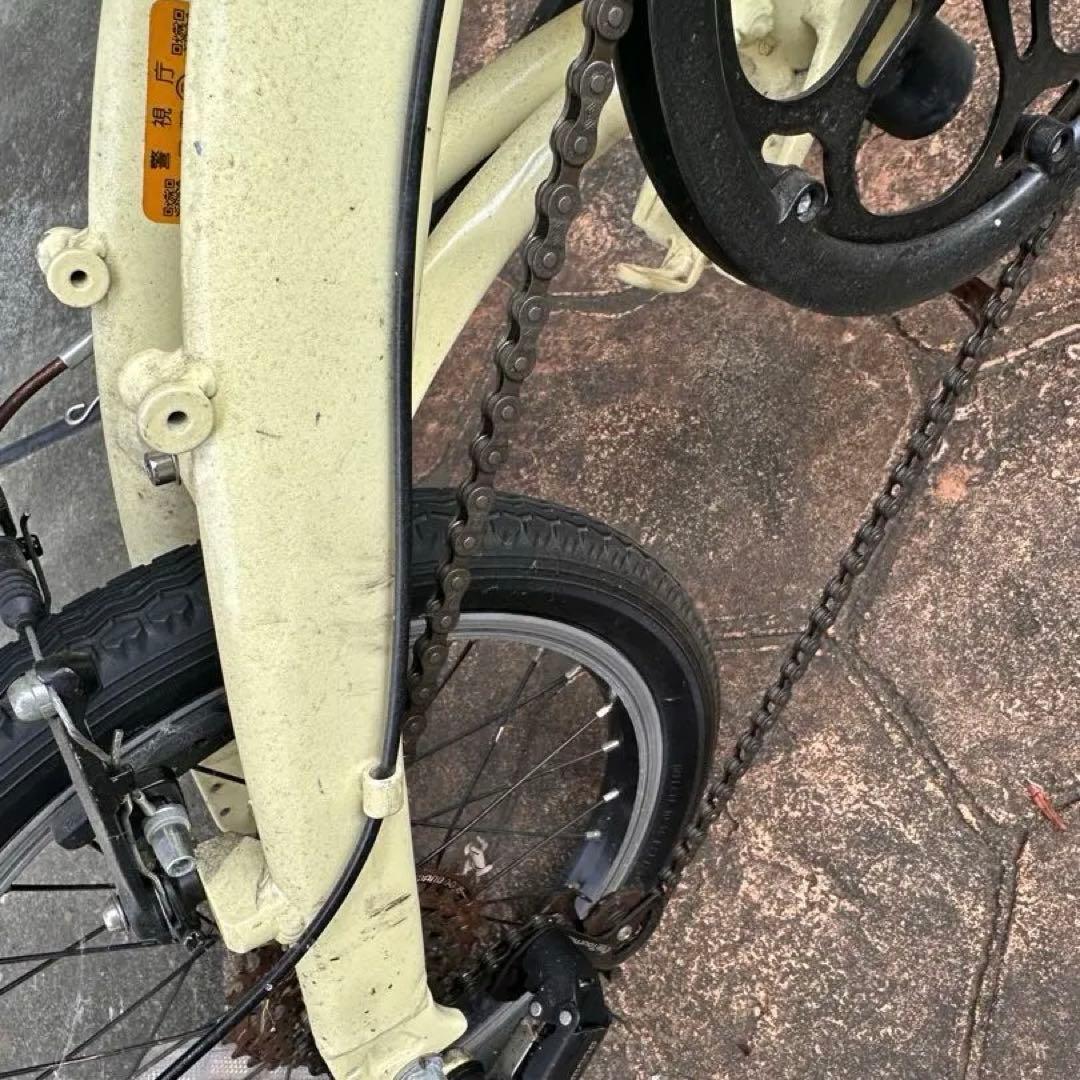 DAHON curve D7 折りたたみ自転車 クリーム色