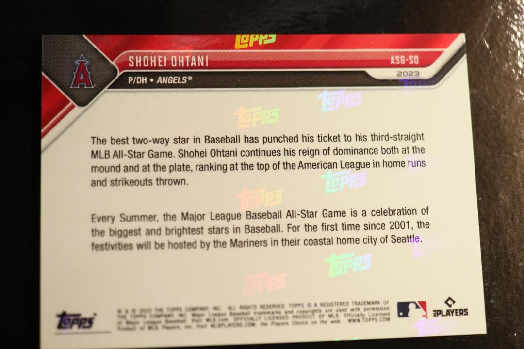 大谷翔平 非売品99シリアル　topp 2023 オールスター WBC
