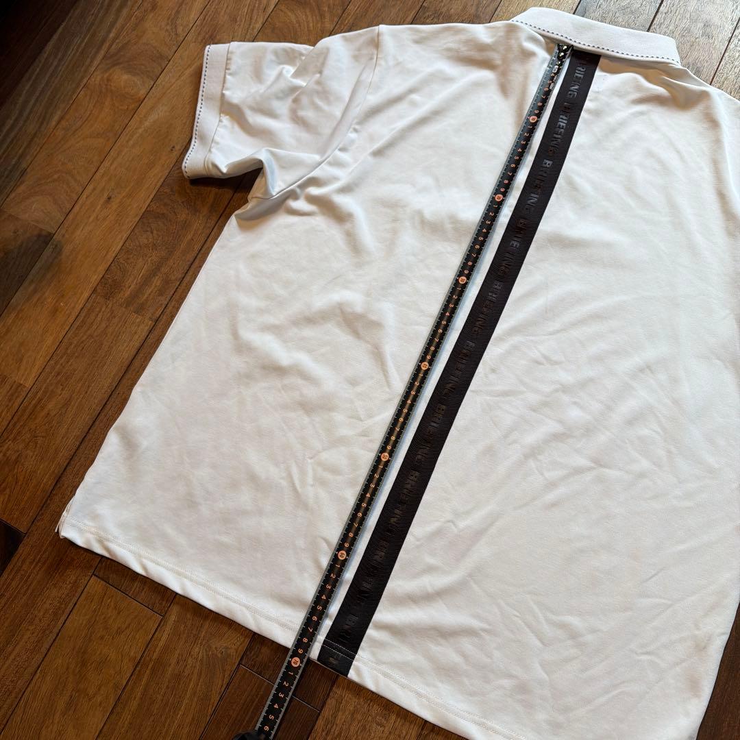 BRIEFING ホワイト ポロシャツ　L