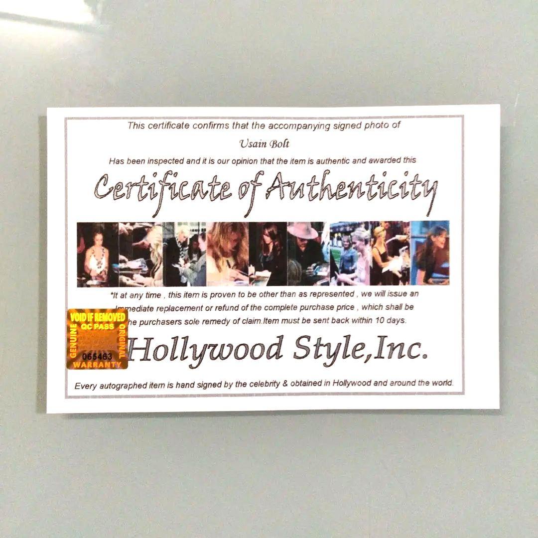 ウサイン・ボルト直筆サイン入り2Lサイズ写真…オリンピック金メダリスト…