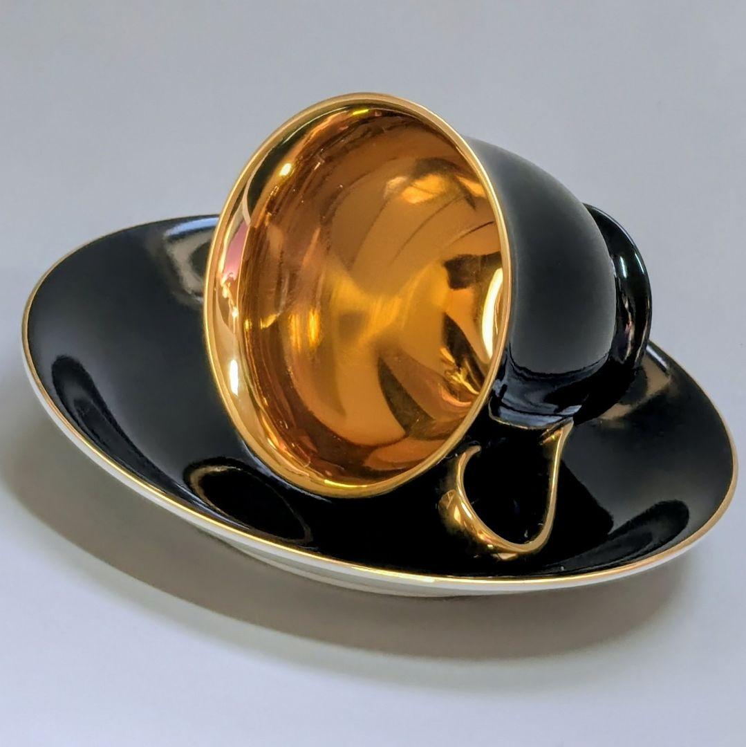 オールドノリタケ ゴールド ハーレクインキャビネットカップ&ソーサー マルキ印