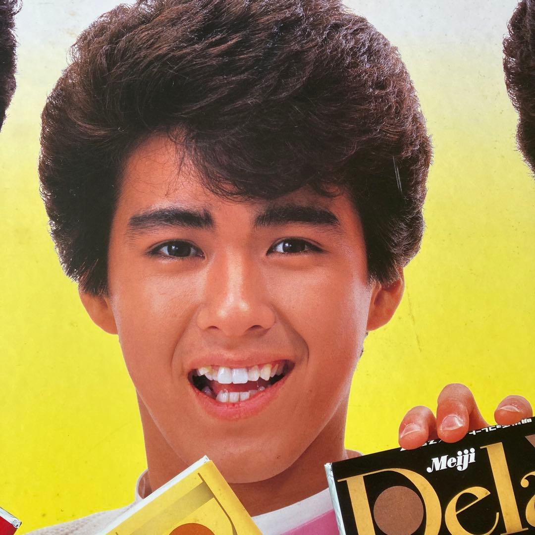 超希少　少年隊　明治Delaチョコレート　特大看板　横85cm