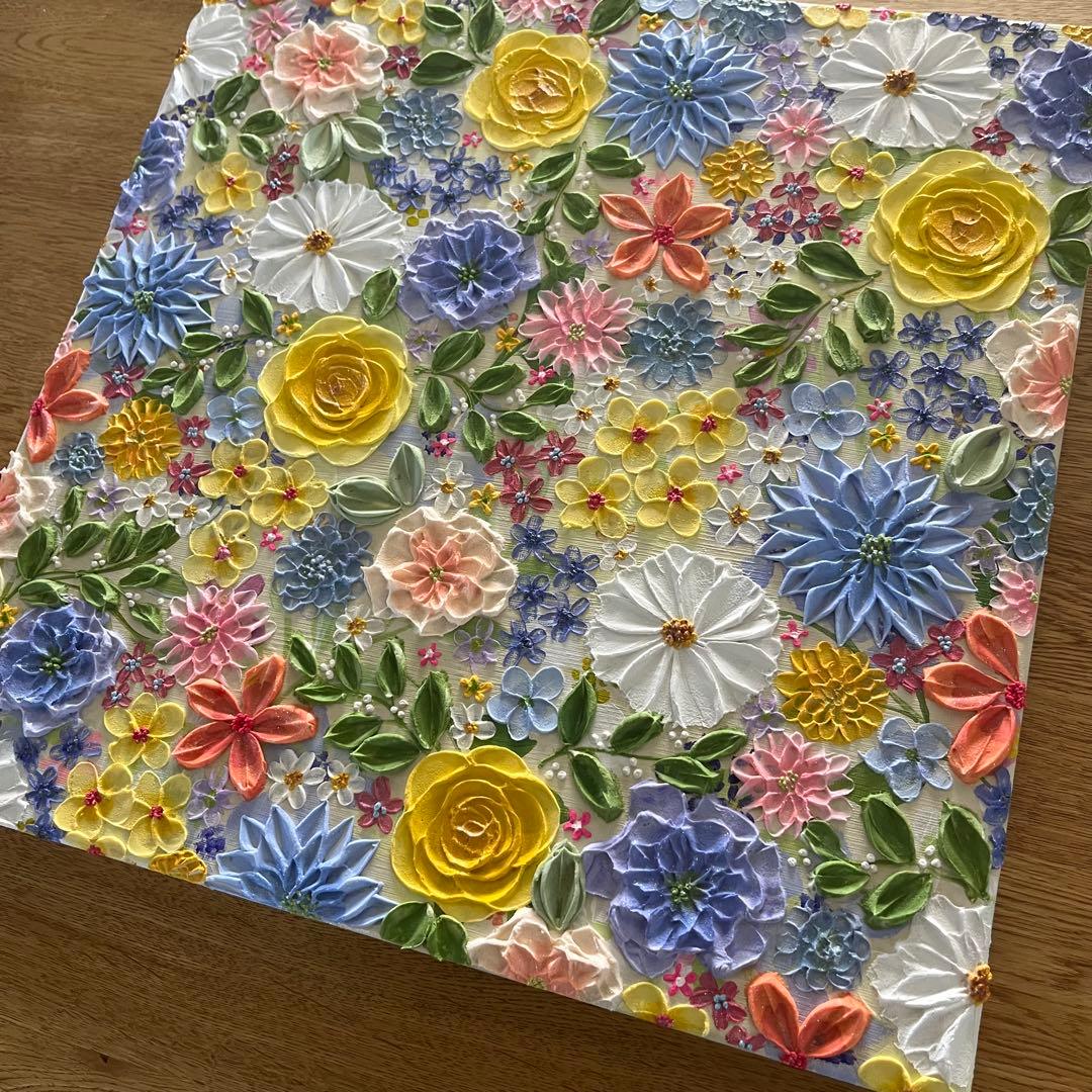 絵画 フラワー フラワーインテリア ボタニカル 花の絵 花柄 花 立体絵